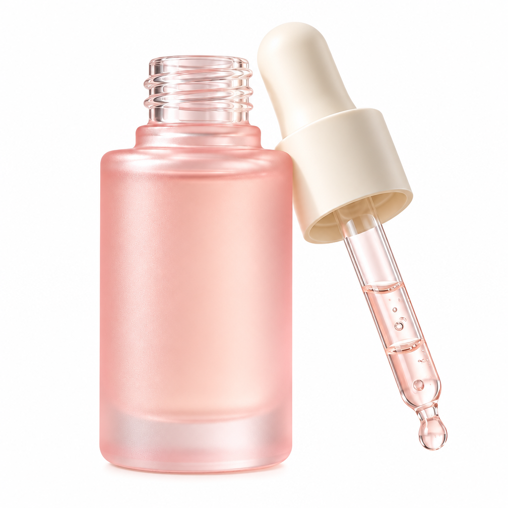 Couatye™ Everyday Hydrating Facial Serum in a Blush Glass Dropper Bottle — full product view