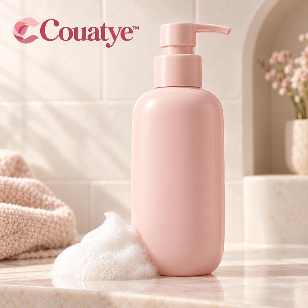 Couatye™ Daily Facial Cleanser in a Blush Pump Bottle — logo product image