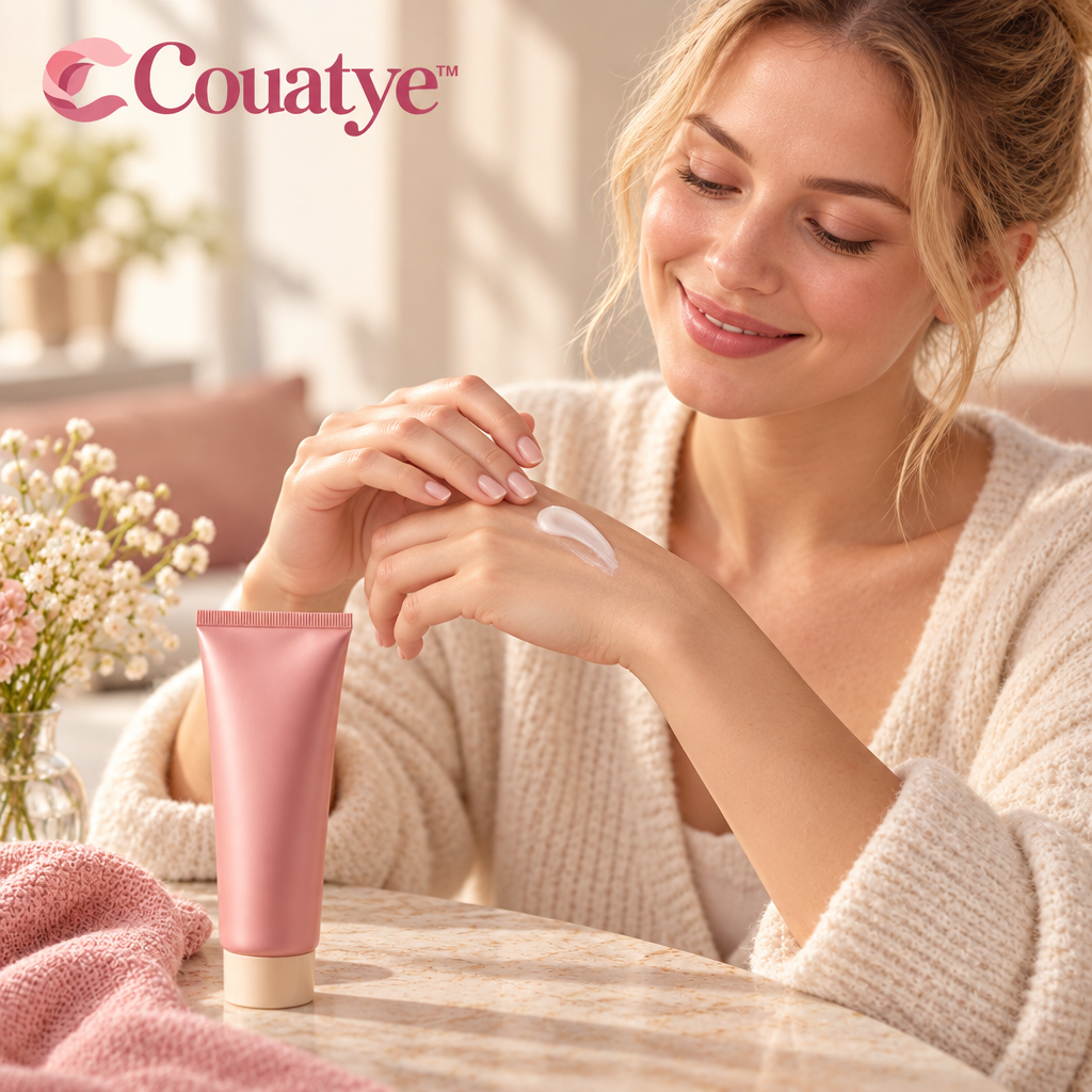Couatye™ Everyday Hand Cream in a Rose Squeeze Tube — lifestyle scene
