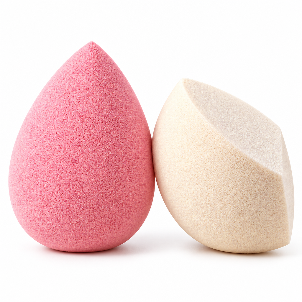 Couatye™ Makeup Sponge Duo with Teardrop and Angled Shapes — full product view