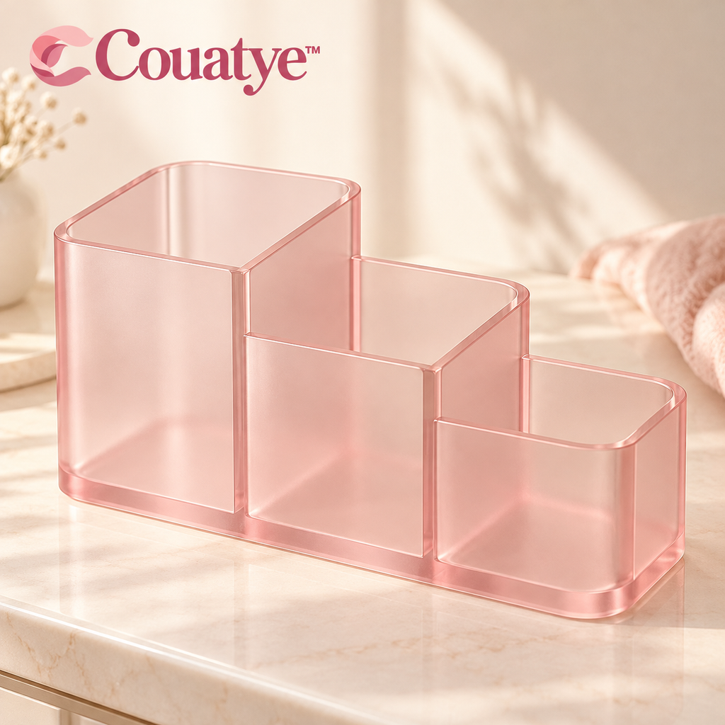 Couatye™ Three-Compartment Blush Vanity Organizer — logo product image